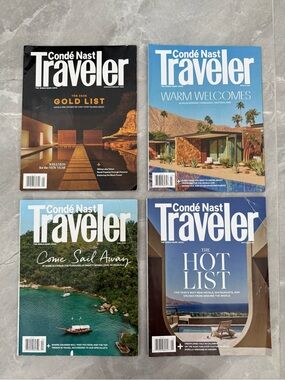 Condé Nast Traveler 4 Magazine Bundle - Travel, Vacation, Food